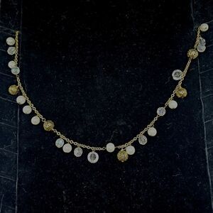 Cookie Lee Gold & White Necklace